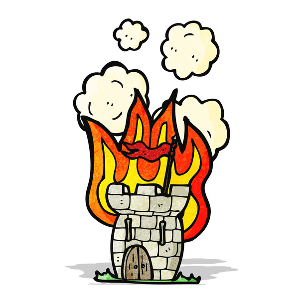château de dessin animé en feu
 - Vecteur, image