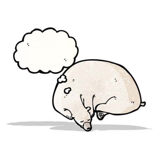 sleeping polar bear cartoon - Vector, Image