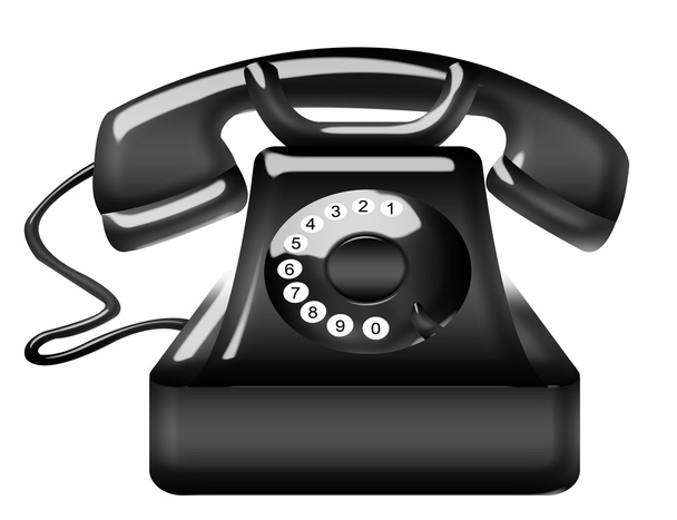 oude zwarte telefoon - Foto, afbeelding
