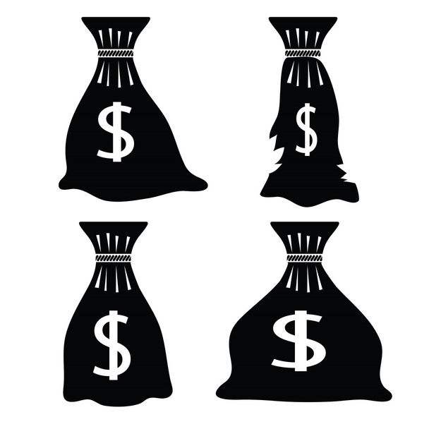 silhouettes sac d'argent
 - Vecteur, image