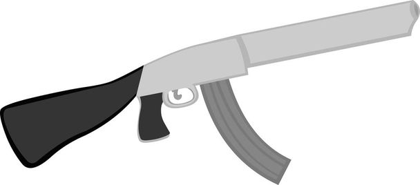 Vektor-Illustration des Cartoon-Kriegsmaschinengewehrs - Vektor, Bild
