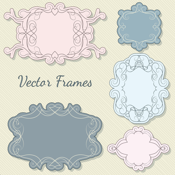Set of decorative frames - Vektor, kép