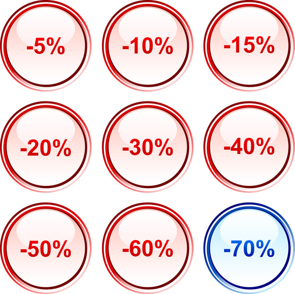 Discount buttons. - Vector, Image