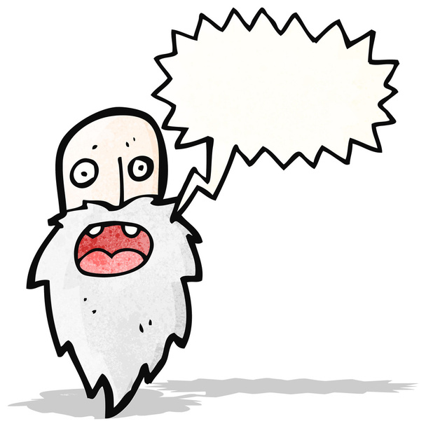Cartoon oude man schreeuwen - Vector, afbeelding