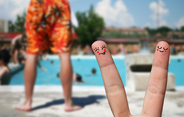 Finger hug on Summer Vacation theme - Foto, immagini