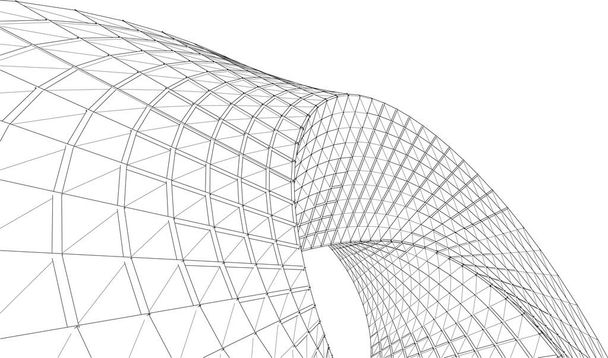 architecture abstraite arc illustration 3d - Vecteur, image