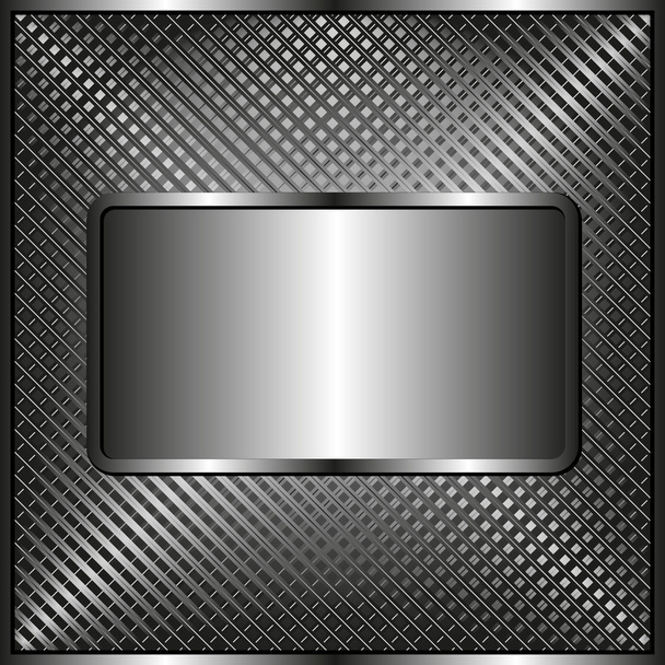 metallic plaque - Vector, Imagen