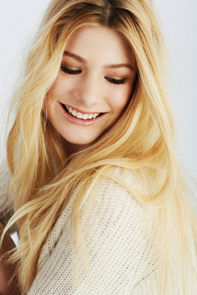 Casually confident. Closeup shot of a beautiful young blonde woman - Фото, изображение