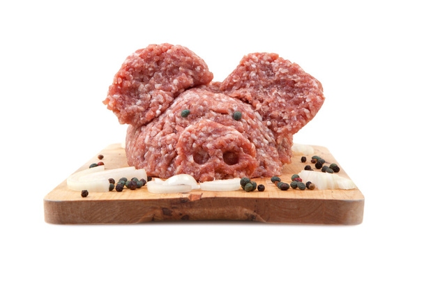 Mielone mięso wieprzowe - Hackfleisch Schwein - Zdjęcie, obraz