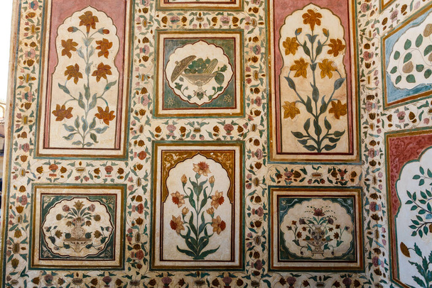 Rich decorated exterior of Amber Fort, Jaipur, Rajasthan, India, Asia - Foto, Bild