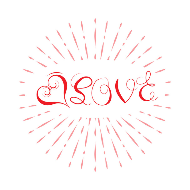 Love written by hand - Vector, Image