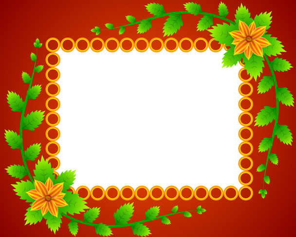 Floral frame - Vector, imagen
