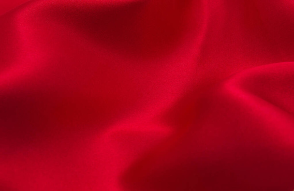 Satin rouge ou tissu de soie comme fond - Photo, image