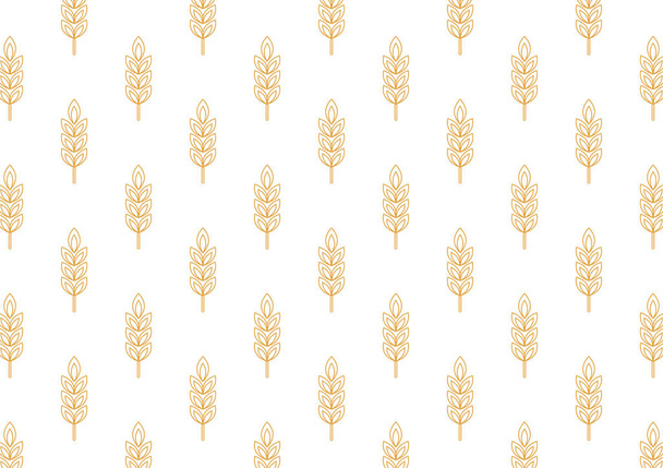 Візерунок пшениці шпалери. символ вівса. вільний простір для тексту. знак рису. Рисовий візерунок шпалери
. - Вектор, зображення