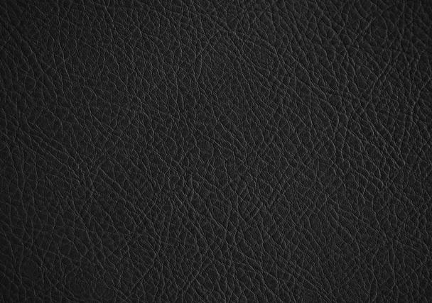 Black artificial leather background texture - Photo, Image