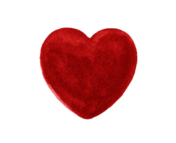 Style Coeur rouge isolé sur un fond blanc. - Photo, image