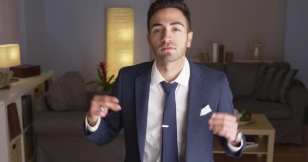 Suave Mexican businessman dancing - Footage, Video