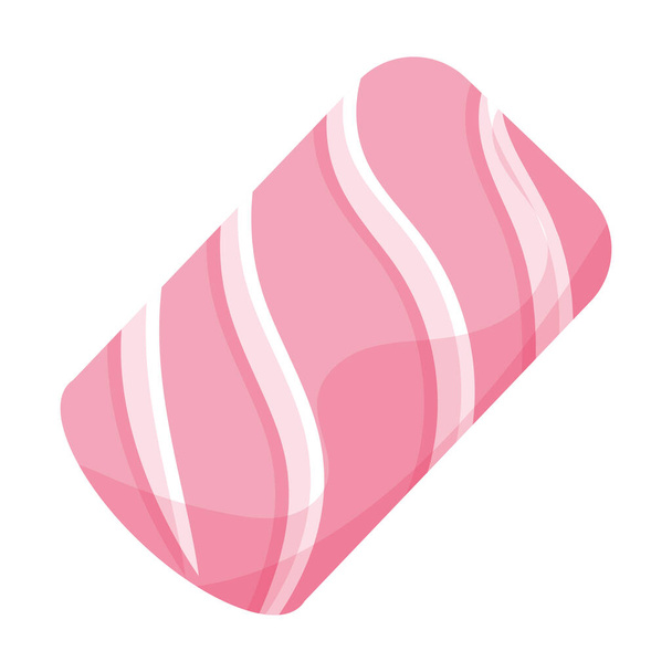 Isolato colorato rosa a strisce icona caramelle Illustrazione vettoriale - Vettoriali, immagini