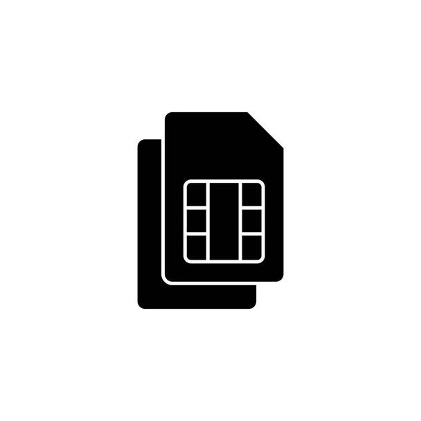Sim tarjeta icono vector para la web y la aplicación móvil. Signo y símbolo de tarjeta SIM dual - Vector, imagen