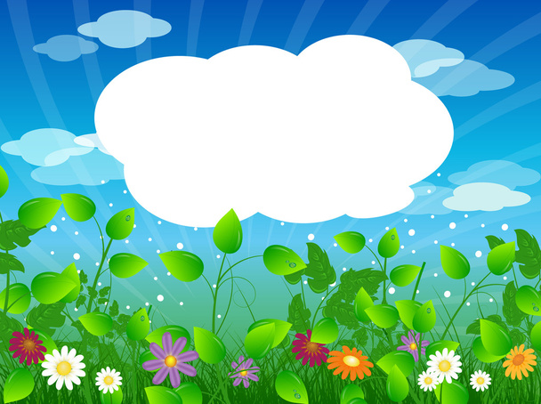 Summer meadow background - Vector, Image