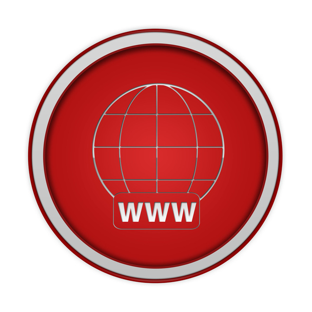 www circular icon on white background - Photo, Image