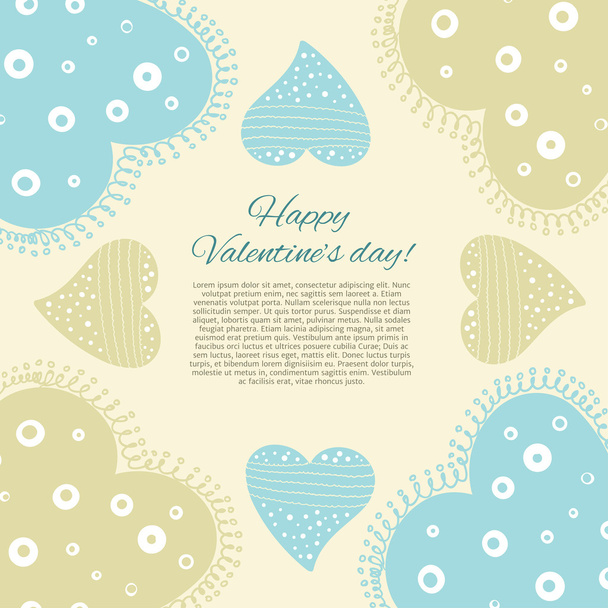 Happy Valentine Day Card. - Vector, Image