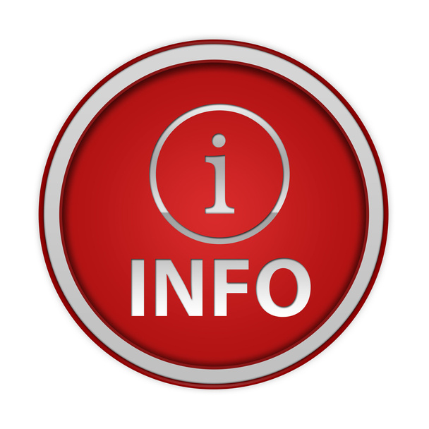 icono circular de información sobre fondo blanco
 - Foto, Imagen