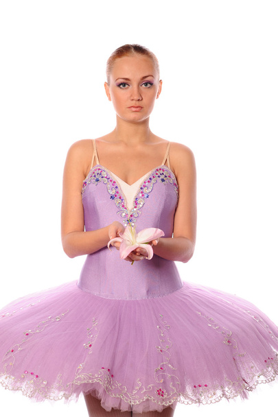 Ballerina with lily - Foto, imagen