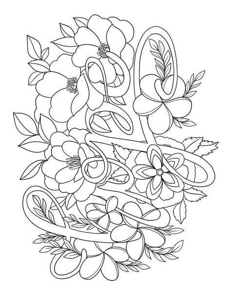 illustration of a beautiful floral wreath - Фото, зображення