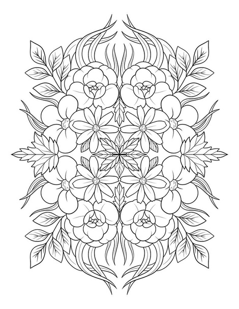 illustration of a beautiful floral wreath - Photo, image