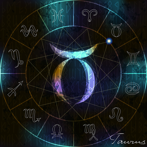 astrological Taurus symbol - Вектор,изображение