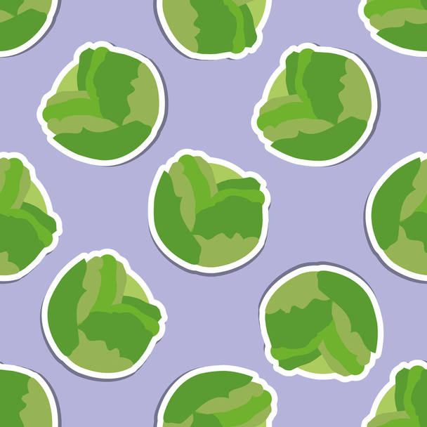 cabbage pattern. Seamless texture  - Вектор, зображення