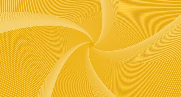 黄金の湾曲したレイスターサンバースト背景。ストライプレイヘリックス幾何学ベクトルイラスト - ベクター画像