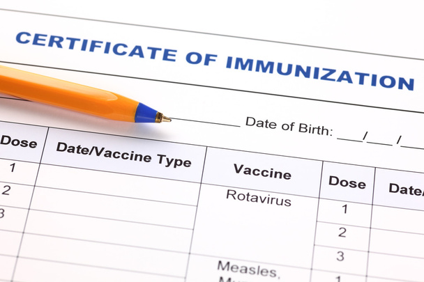 Tanúsítvány-ból immunizálás - Fotó, kép