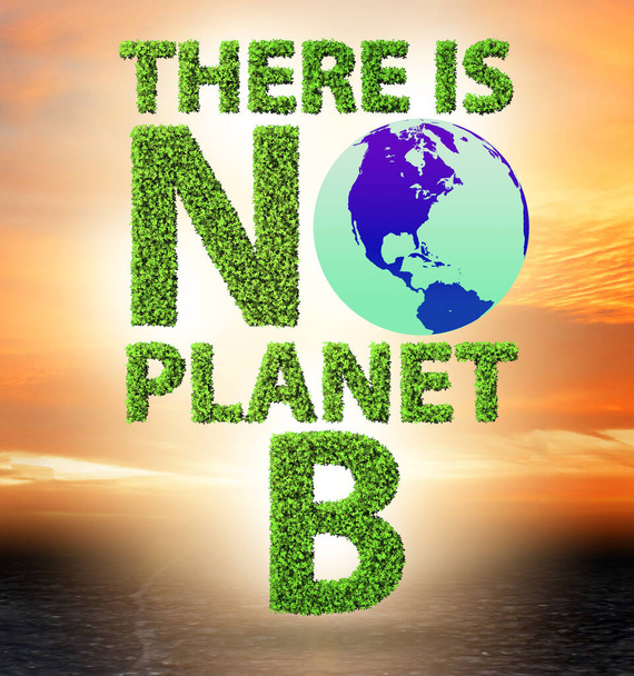 生態学的な概念-惑星Bはありません- 3Dレンダリング - 写真・画像