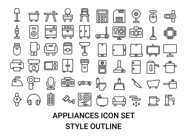 illustratie vector en logo Appliances icoon perfect. Pictogram uit de moderne collectie voor mobiel concept en webapps ontwerp. Mooi ontwerp perfect. - Vector, afbeelding