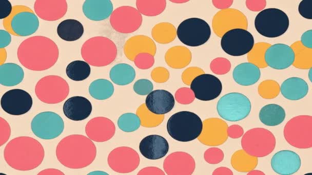 Collage contemporary orange floral and polka dot shapes seamless looping animation set. Modern exotic design for paper, cover, fabric, interior decor and other users. - Footage, Video