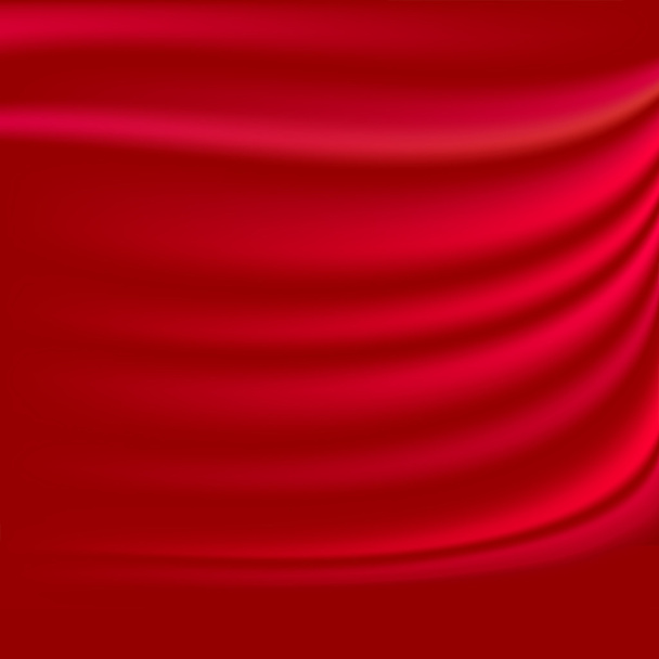 Abstracte rode zijde stof - Vector, afbeelding