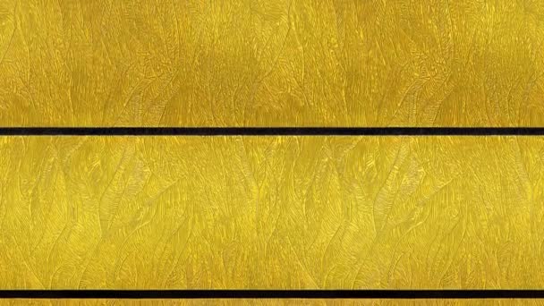 бесшовная петля абстрактная современная анимация с золотыми листьями гинкго и тропическими пальмовыми листьями на анимированном фоне гранжа - Кадры, видео