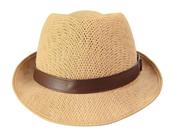 slaměný klobouk izolovaný na bílém - Fotografie, Obrázek