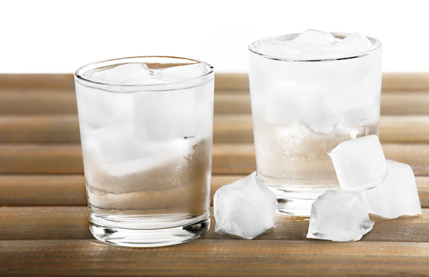 Glasses with ice cubes - Фото, изображение