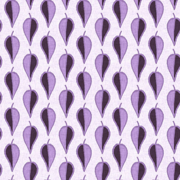 Gender neutral purple botanical foliage seamless raster background. Simple whimsical 2 tone pattern. Kids floral nursery wallpaper or scandi all over print - Photo, Image
