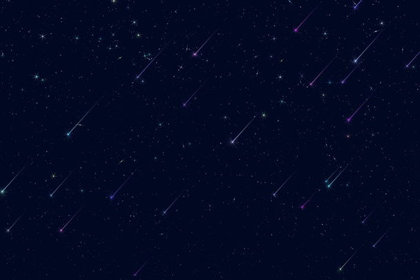  sterrenhemel nacht nevel kosmische fakkels universum planeet - Foto, afbeelding