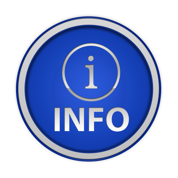 icono circular de información sobre fondo blanco
 - Foto, imagen