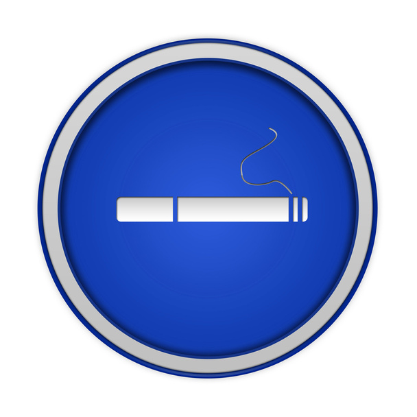 Icono circular de cigarrillo sobre fondo blanco
 - Foto, imagen