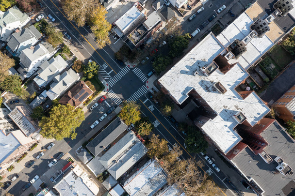 Aerial streetscape view long Ocean Parkway in Brooklyn, New York. - Foto, immagini