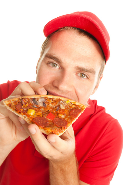 Eating a pizza - Φωτογραφία, εικόνα