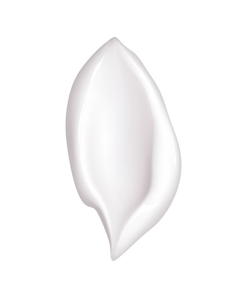 Mancha de crema blanca realista en la ilustración del vector de fondo en blanco - Vector, Imagen