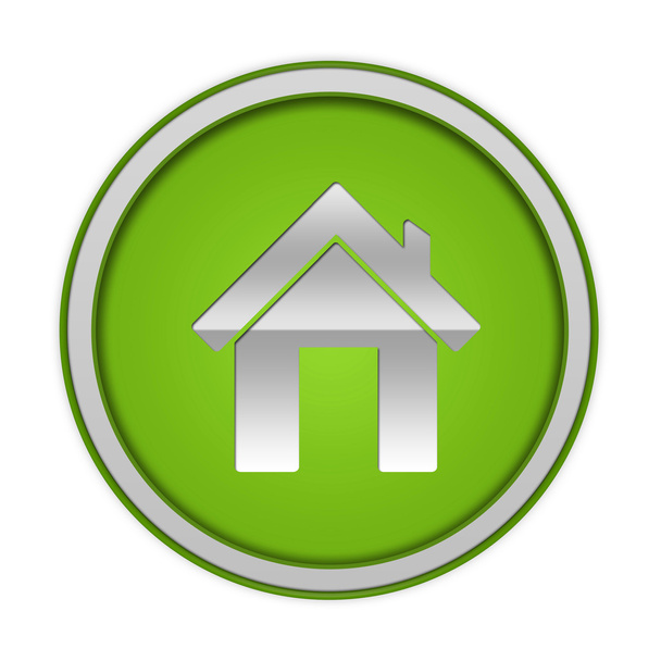Home kreisförmiges Symbol auf weißem Hintergrund - Foto, Bild