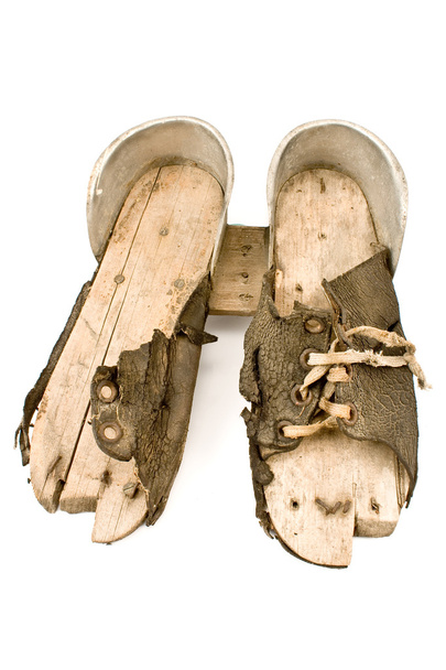 Very old ski shoes - Photo, Image